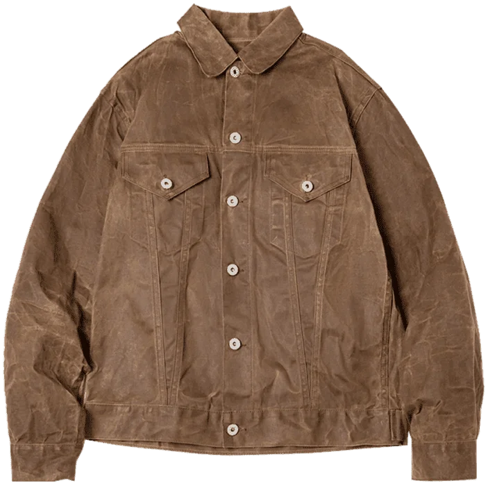 Veste Western en Coton Huilé
