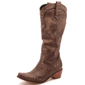 Santiags Marron pour Femme