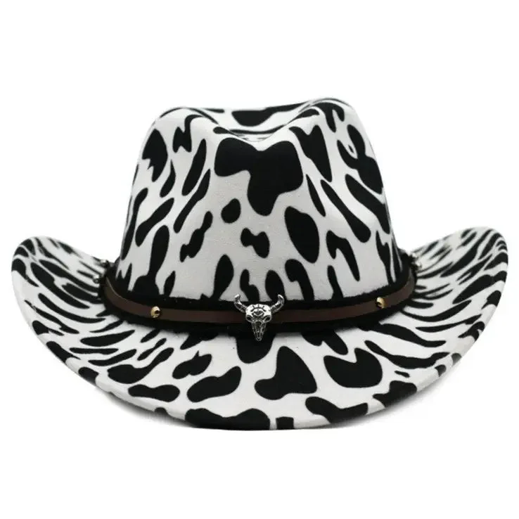 Chapeau Cowboy Vache en détail