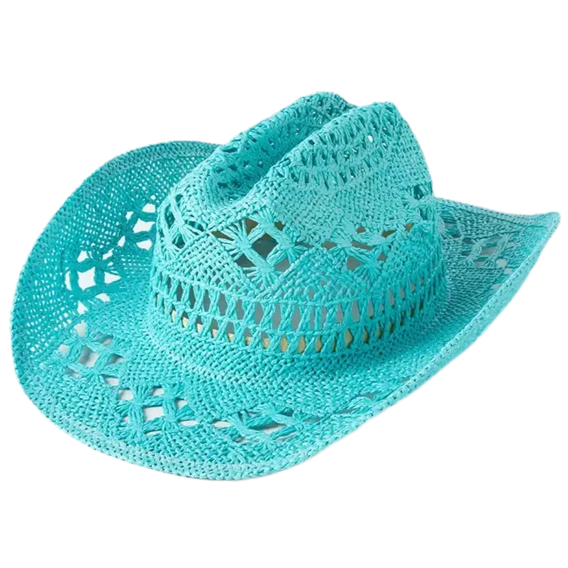 Chapeau Cowboy Femme Bleu Turquoise