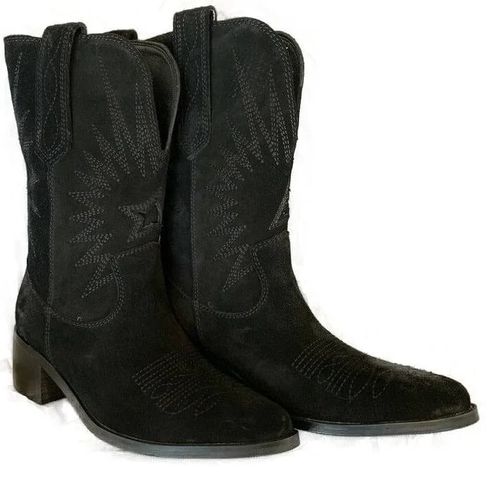 Bottes Cowboy Noires en situation