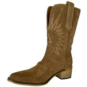 Bottes Cowboy Femme Beiges