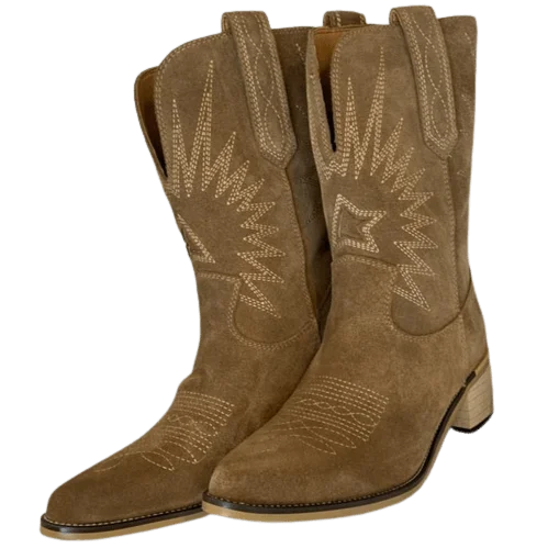 Détails des Bottes Cowboy Femme Beiges