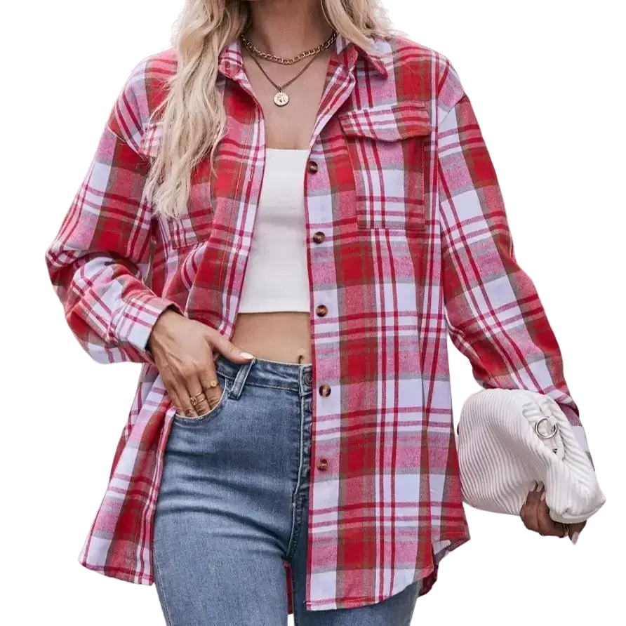 Chemise Country à Carreaux pour Femme