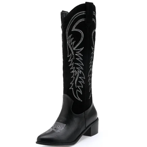 Bottes Western pour Femme en Simili Vegan