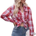 Chemise Country à Carreaux pour Femme