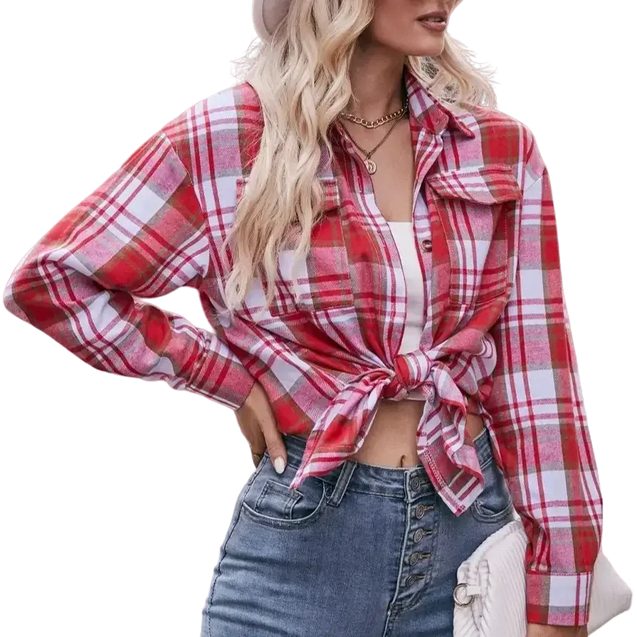 Chemise Country à Carreaux pour Femme