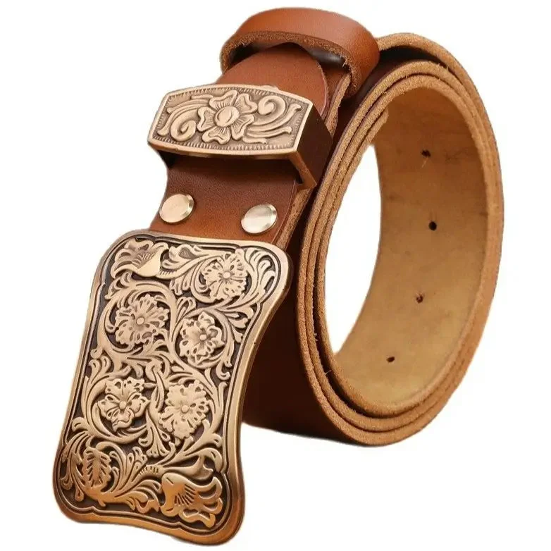 Ceinture Western Femme avec boucle en laiton