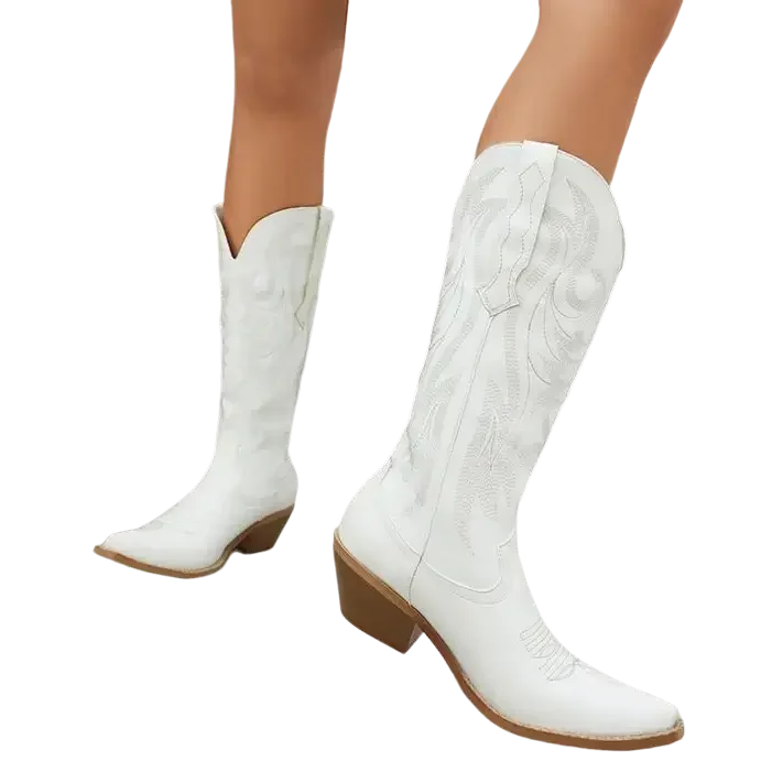 Bottes Cowboy Blanches élégantes