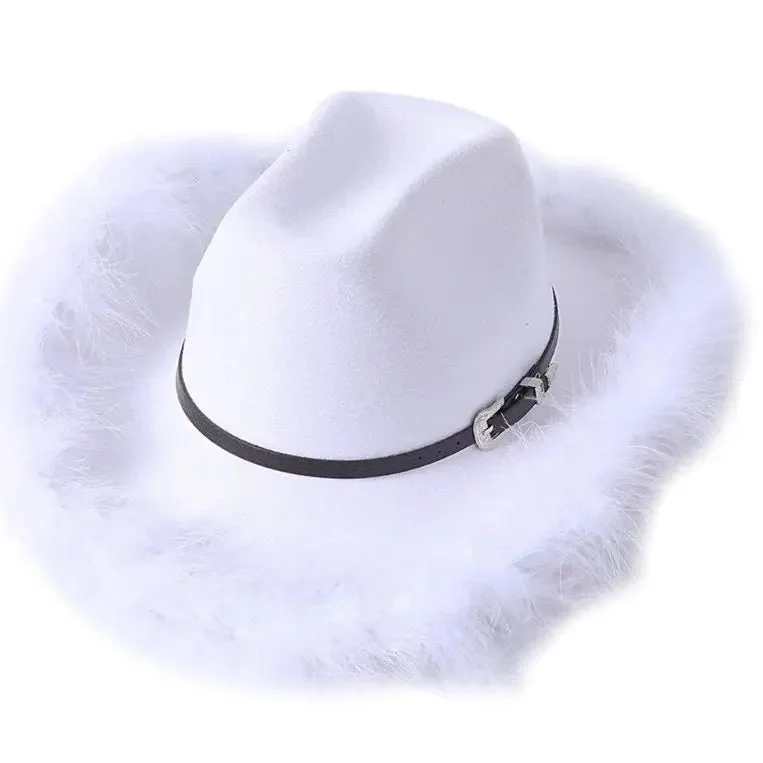 Chapeau de Cowboy à Fourrure en Détail