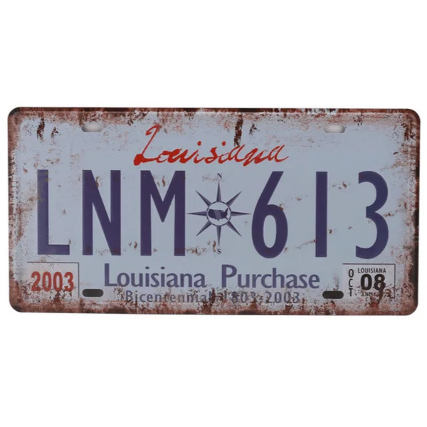 Plaque d'Immatriculation Louisiana