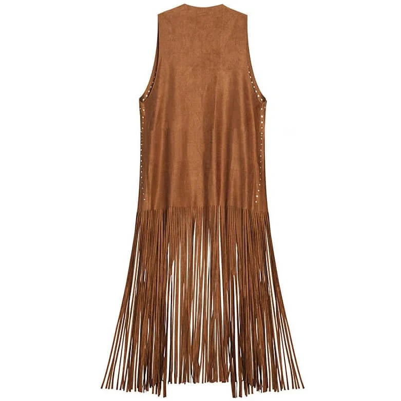 Gilet Western Femme avec Franges