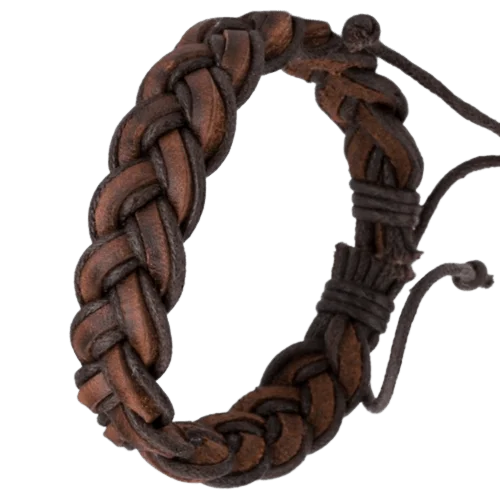 Bracelet en cuir tressé