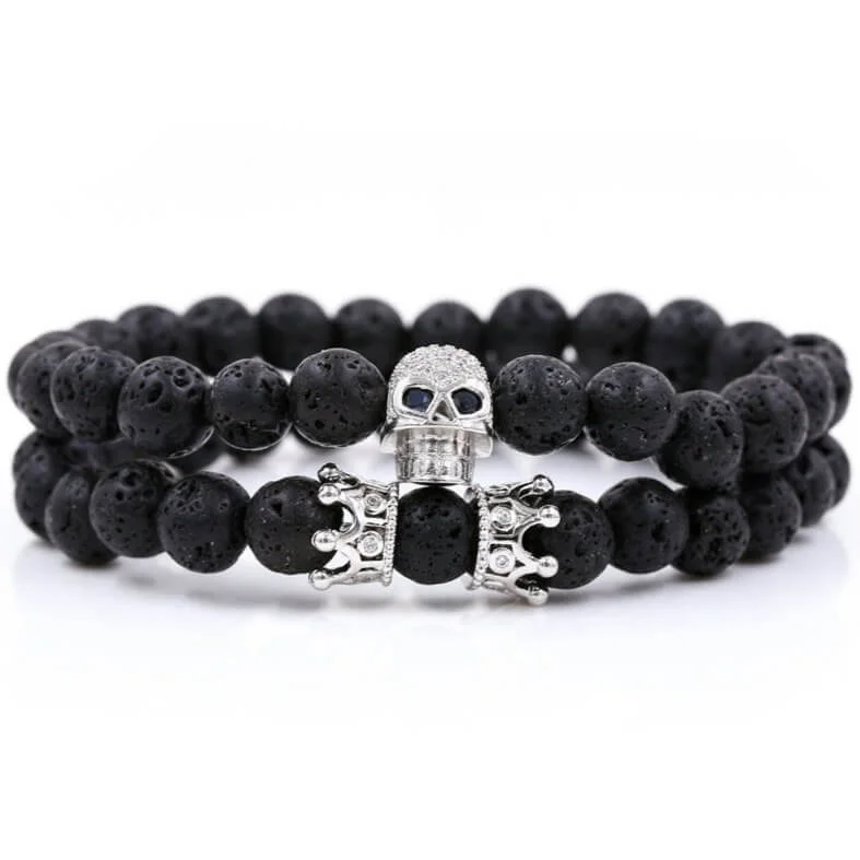 Bracelet Johnny Hallyday Tête de Mort – Image 3