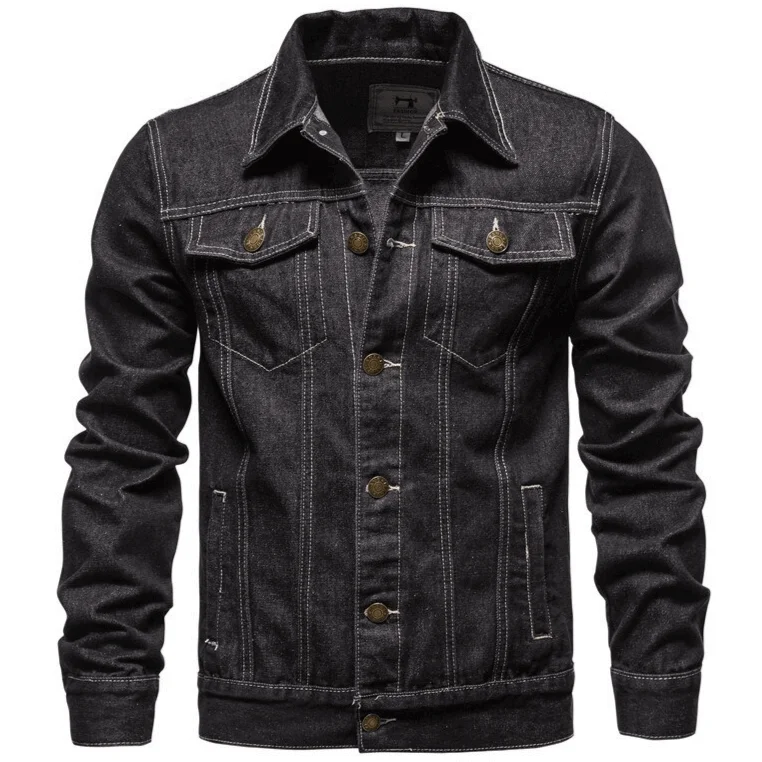 Veste Western en Jean Noir Détails