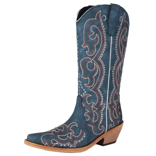 Bottes Type Santiags pour Femme