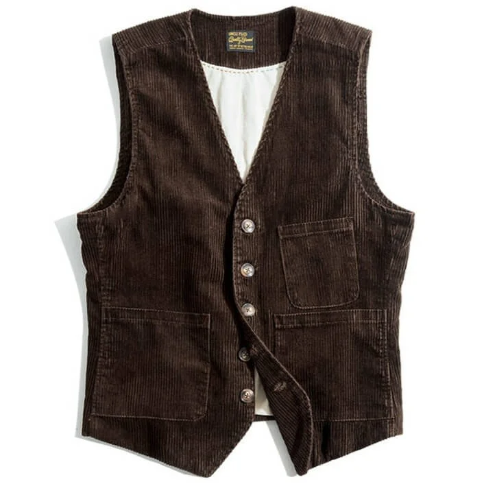 Gilet Country Western Marron