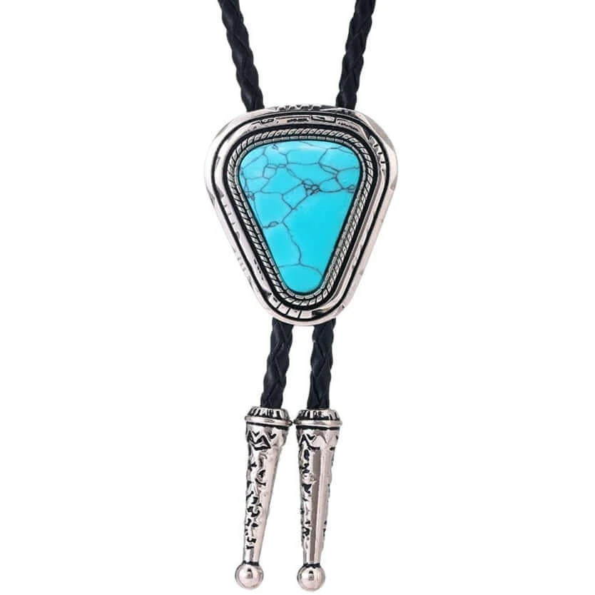 Détails du Bolo Tie Pierre Bleue