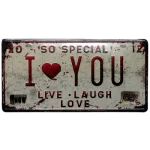 Plaque Métal Déco Love