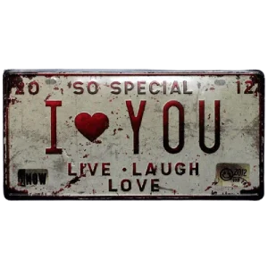 Plaque Métal Déco Love
