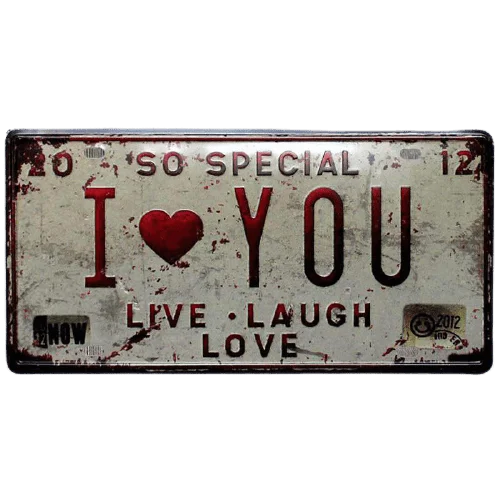 Plaque Métal Déco Love