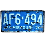 Plaque d'Immatriculation Missouri