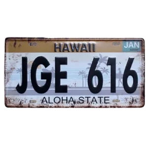Plaque d'Immatriculation Hawaii