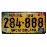 Plaque d'Immatriculation Maine