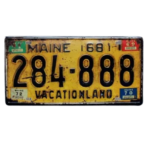 Plaque d'Immatriculation Maine