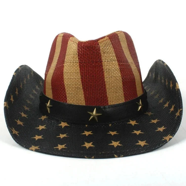 Chapeau de Cowboy Texan en Paille Naturelle