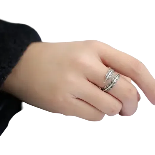 Bague Plume en Argent
