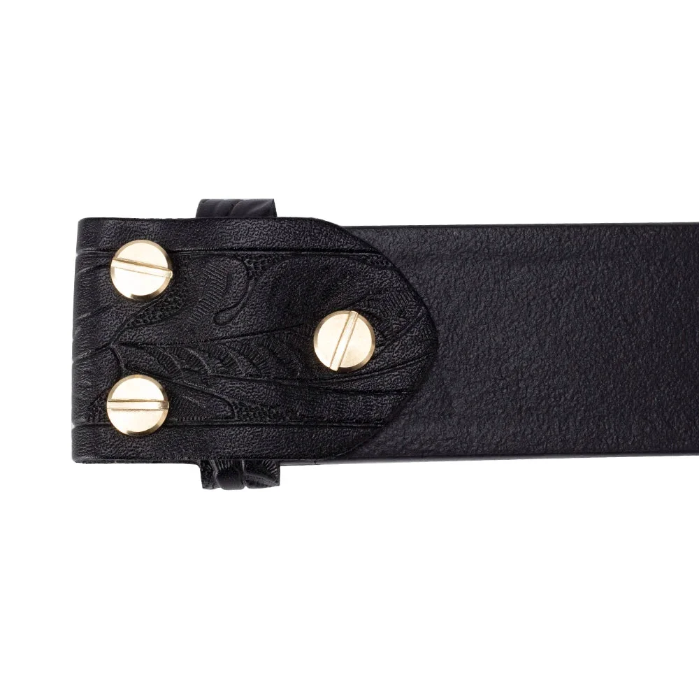Ceinture en cuir fendu