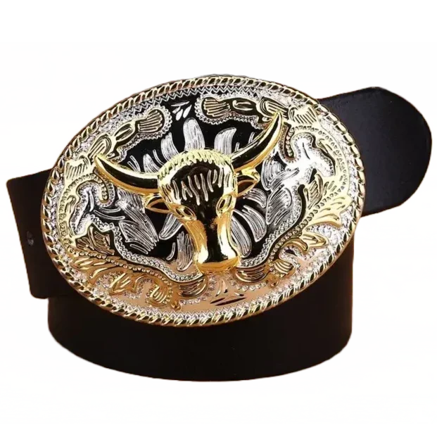 Ceinture en Cuir Pleine Fleur