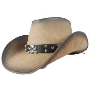 Chapeau Cowboy Tête de Mort