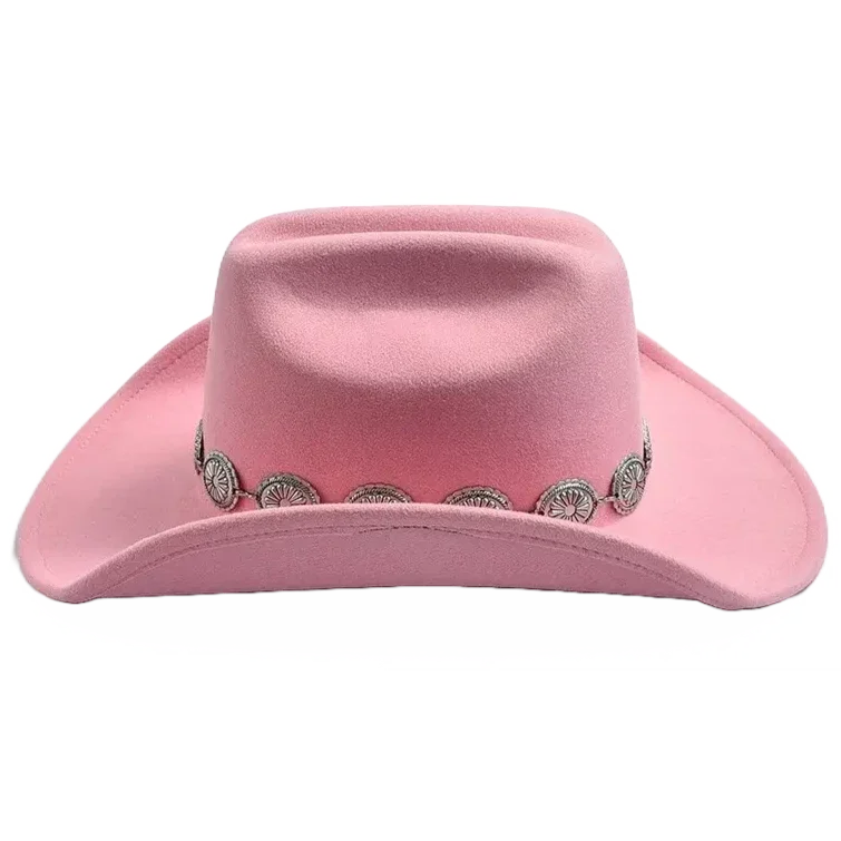 Chapeau de Cowboy Femme Rose porté