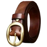 Ceinture Western en Cuir Marron Femme