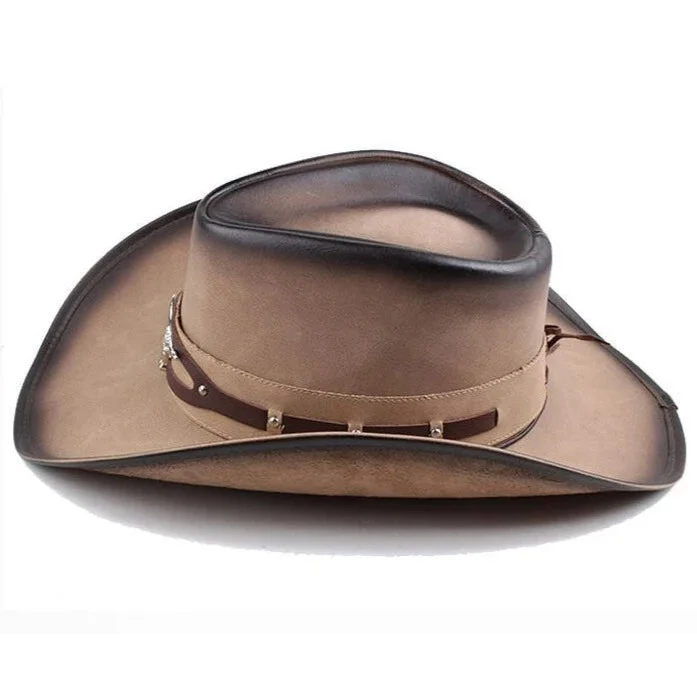Chapeau de Cowboy en Cuir Homme – Image 2