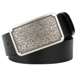 Ceinture Western Femme en Cuir Noir
