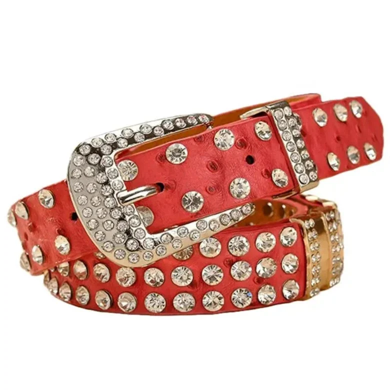 Ceinture Western à Strass en cuir