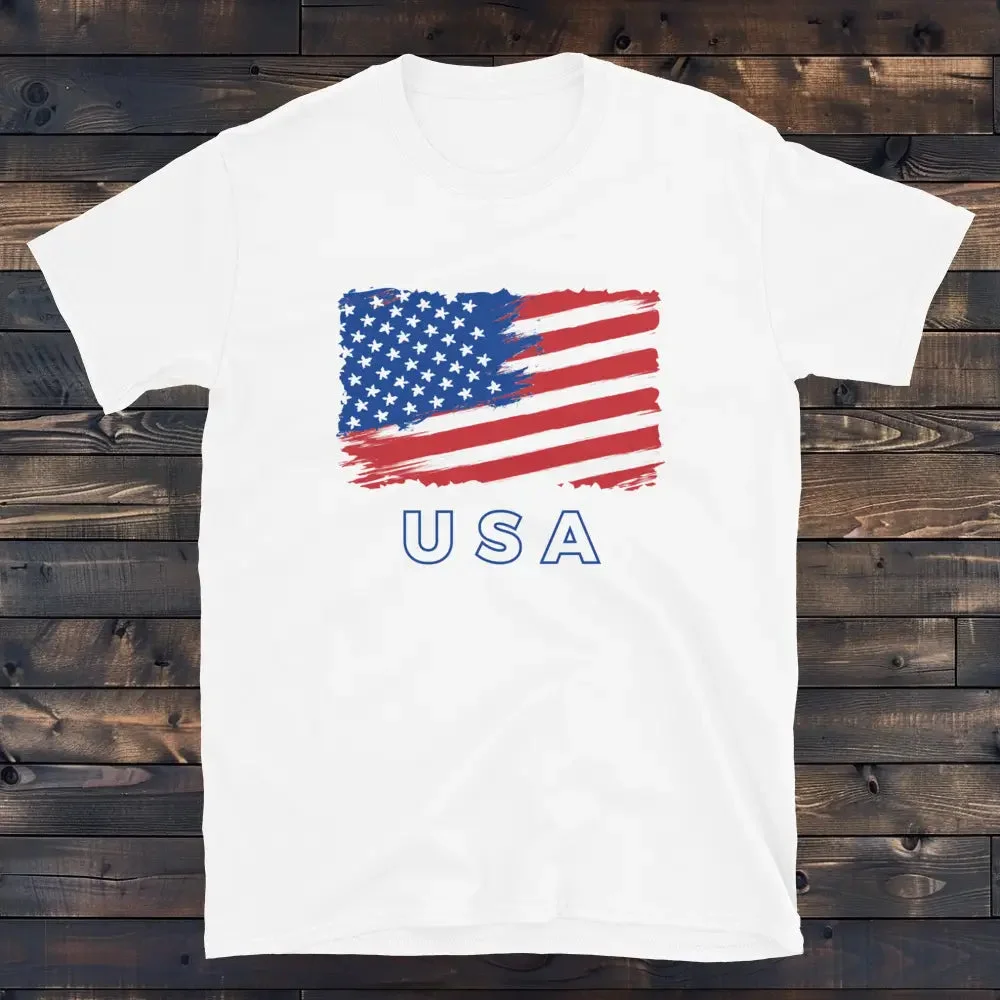 T-Shirt avec Drapeau Américain