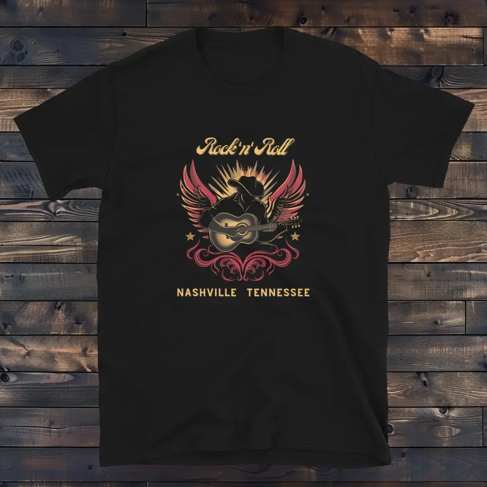 T-Shirt Cowboy Rock Homme en action