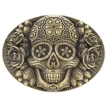 Boucle de Ceinture Western Homme Tête de Mort