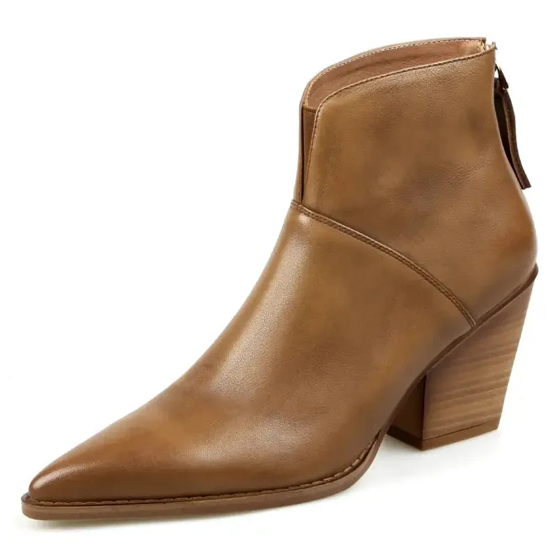 Bottines Cowboy en Cuir pour Femme