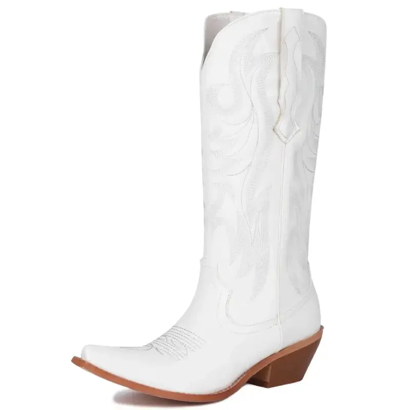 Bottes Cowboy Blanches pour Femme