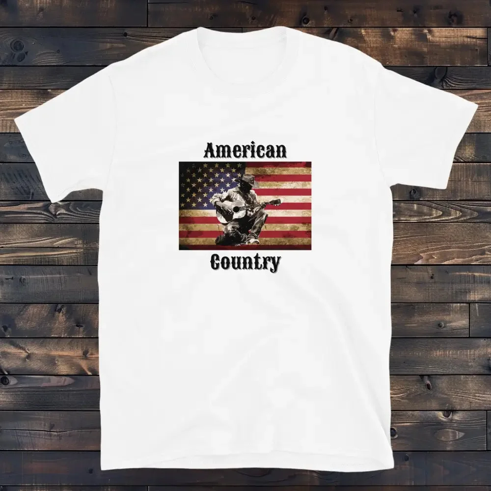 Tee Shirt Américain Country porté par une femme