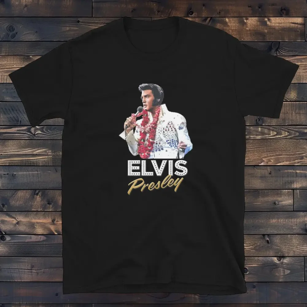 T-Shirt Elvis Presley sur fond coloré