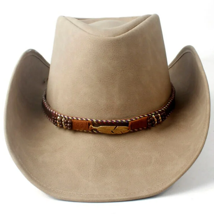 Détails du Chapeau de Cowboy Femme en Cuir