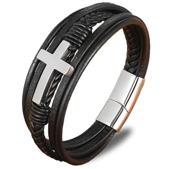 Bracelet Far West en cuir véritable