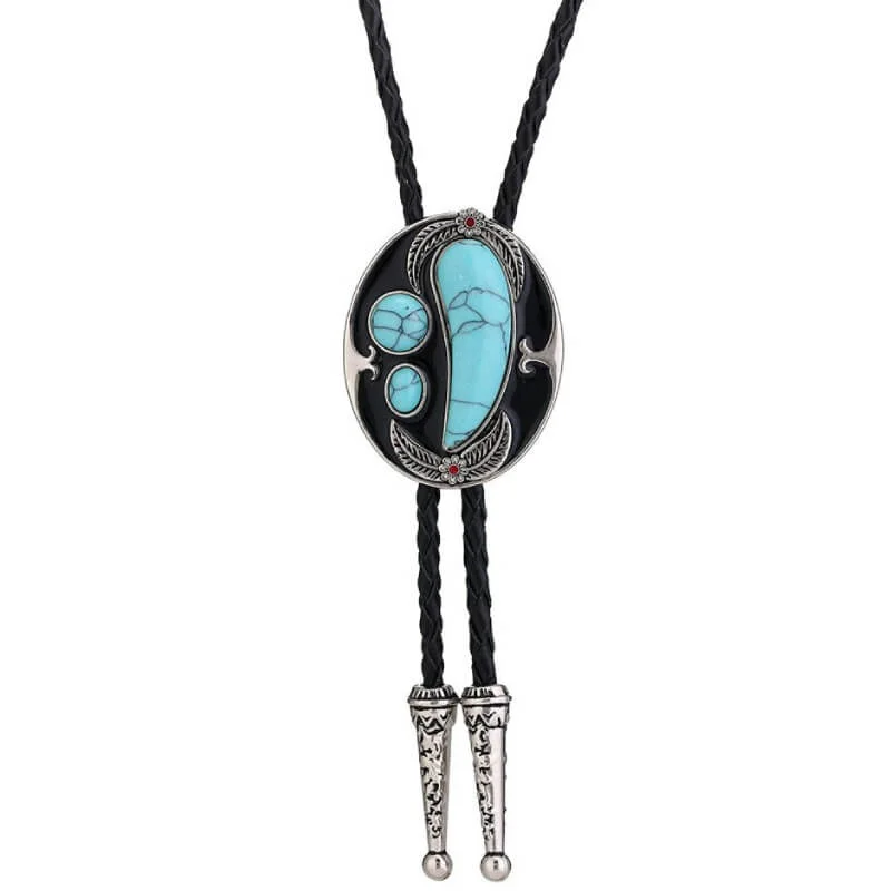Détails de la Cravate Cowboy Turquoise