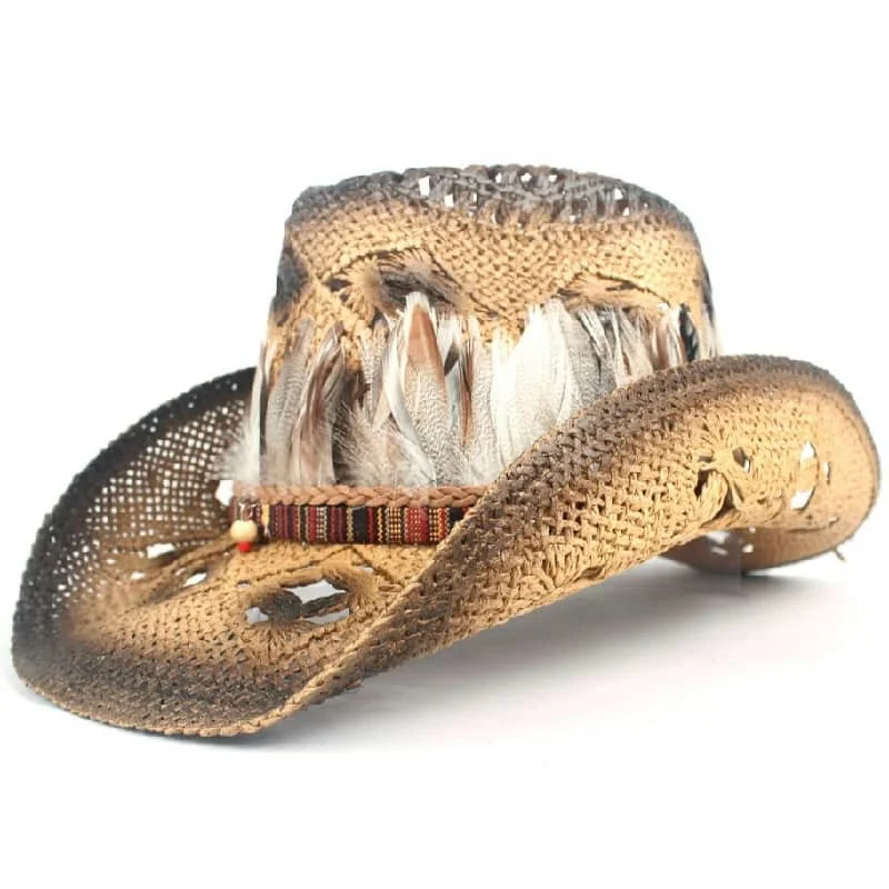 Chapeau de Cowboy avec Plume
